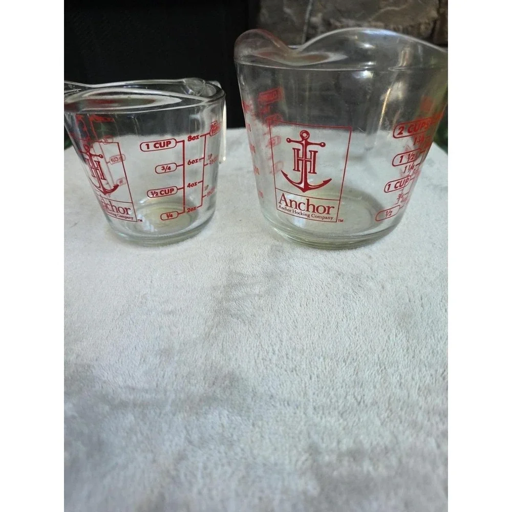 Anchor Hocking Both Measuring Cups 2 Cup & 1 Cup